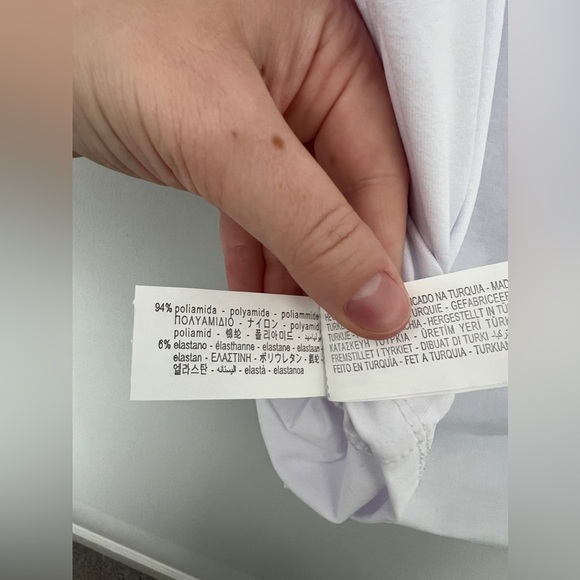 Zara Wide Strap Polyamide Tank Top Ecru NWT READ DESCRIPTION - Picture 5 of 6